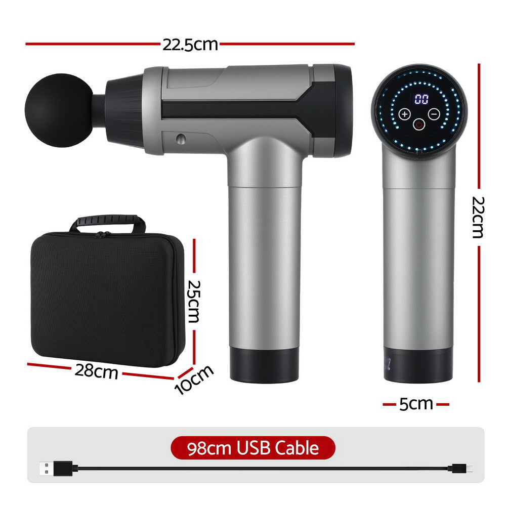 Everfit 30 Speed Massage Gun Light Grey