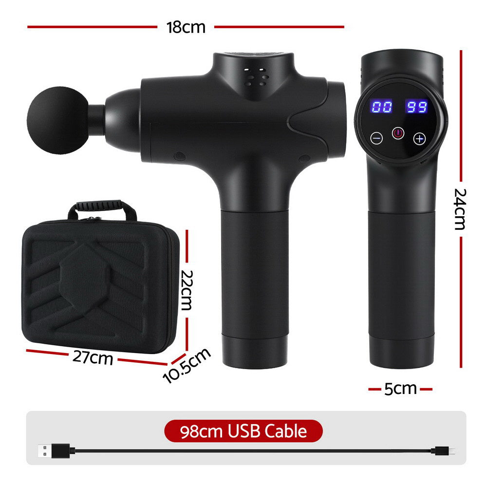 Everfit Plus 30 Speed Massage Gun Black