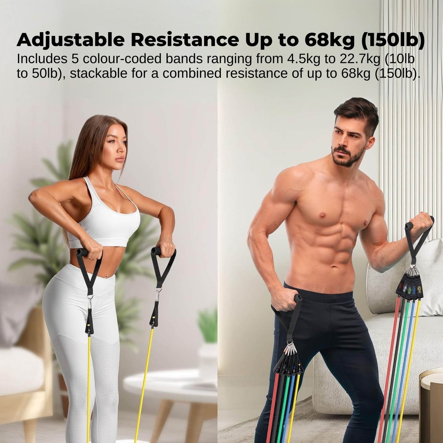 Social Hike Resistance Band Set w/Handles