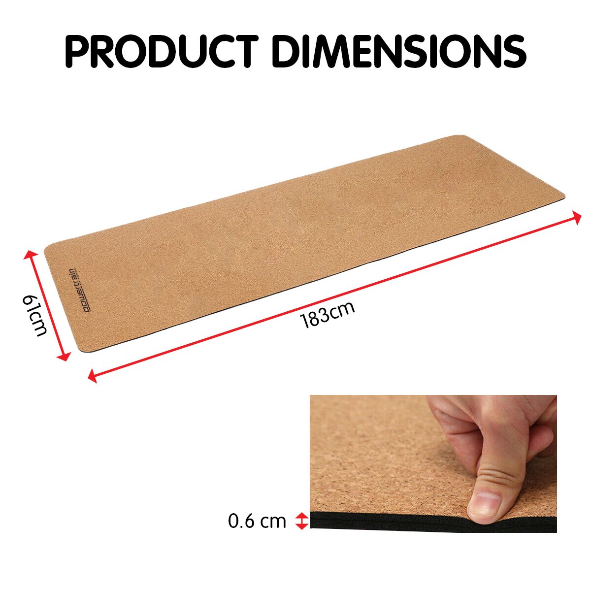 Powertrain Cork Yoga Mat
