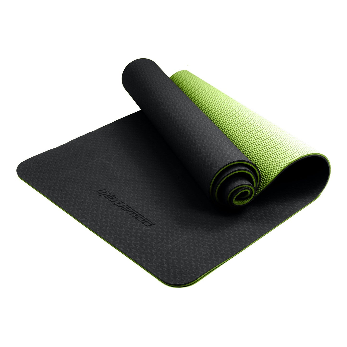 Powertrain Premium Thick Yoga Mat Green/Black