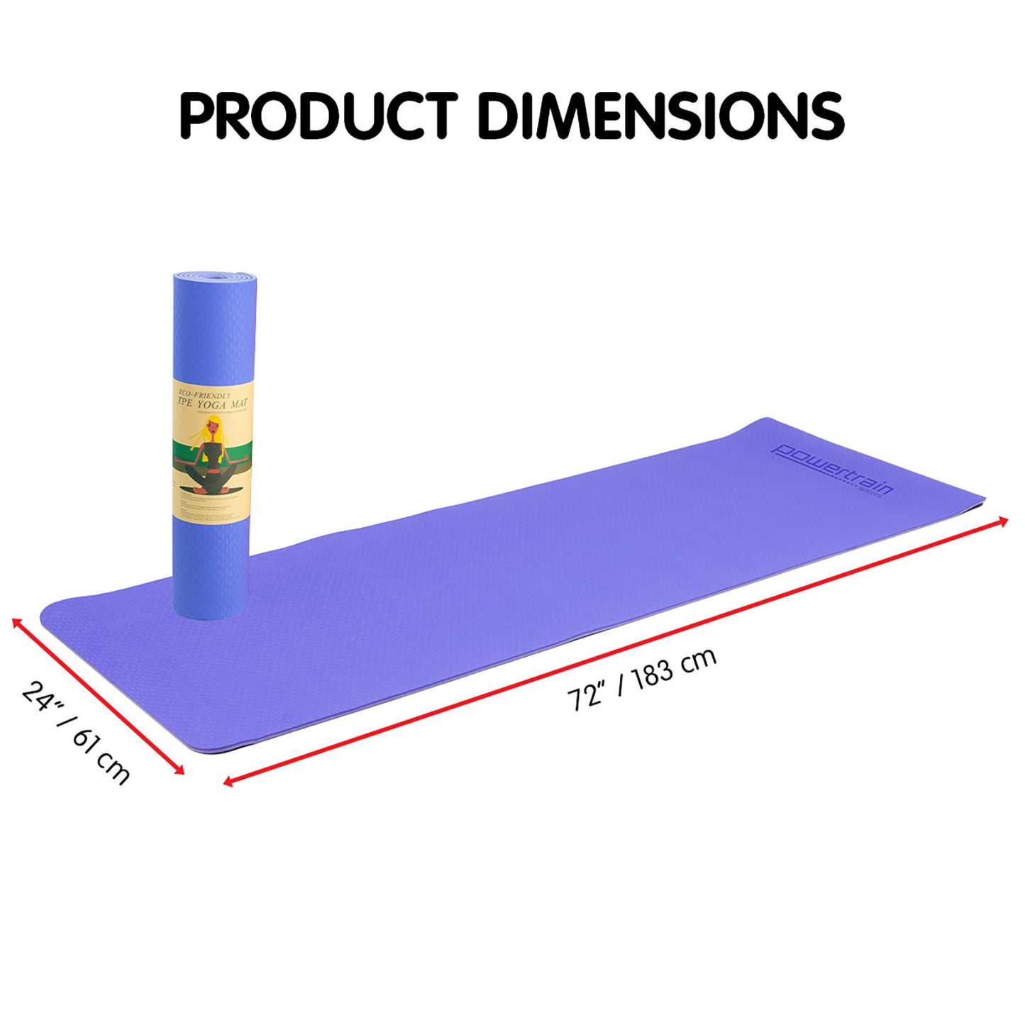 Powertrain Premium Thick Yoga Mat Light Purple