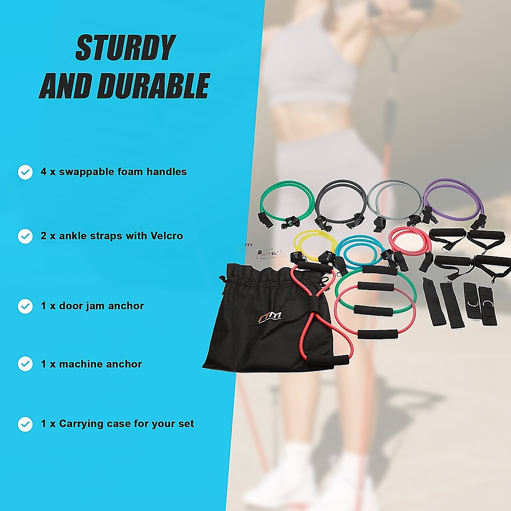 19 Piece Extreme Resistance Tube Band Set
