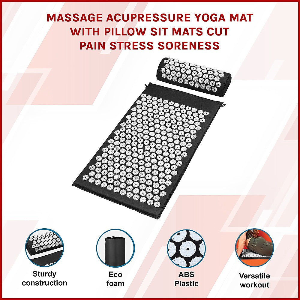 Acupressure Yoga Mat w/Pillow