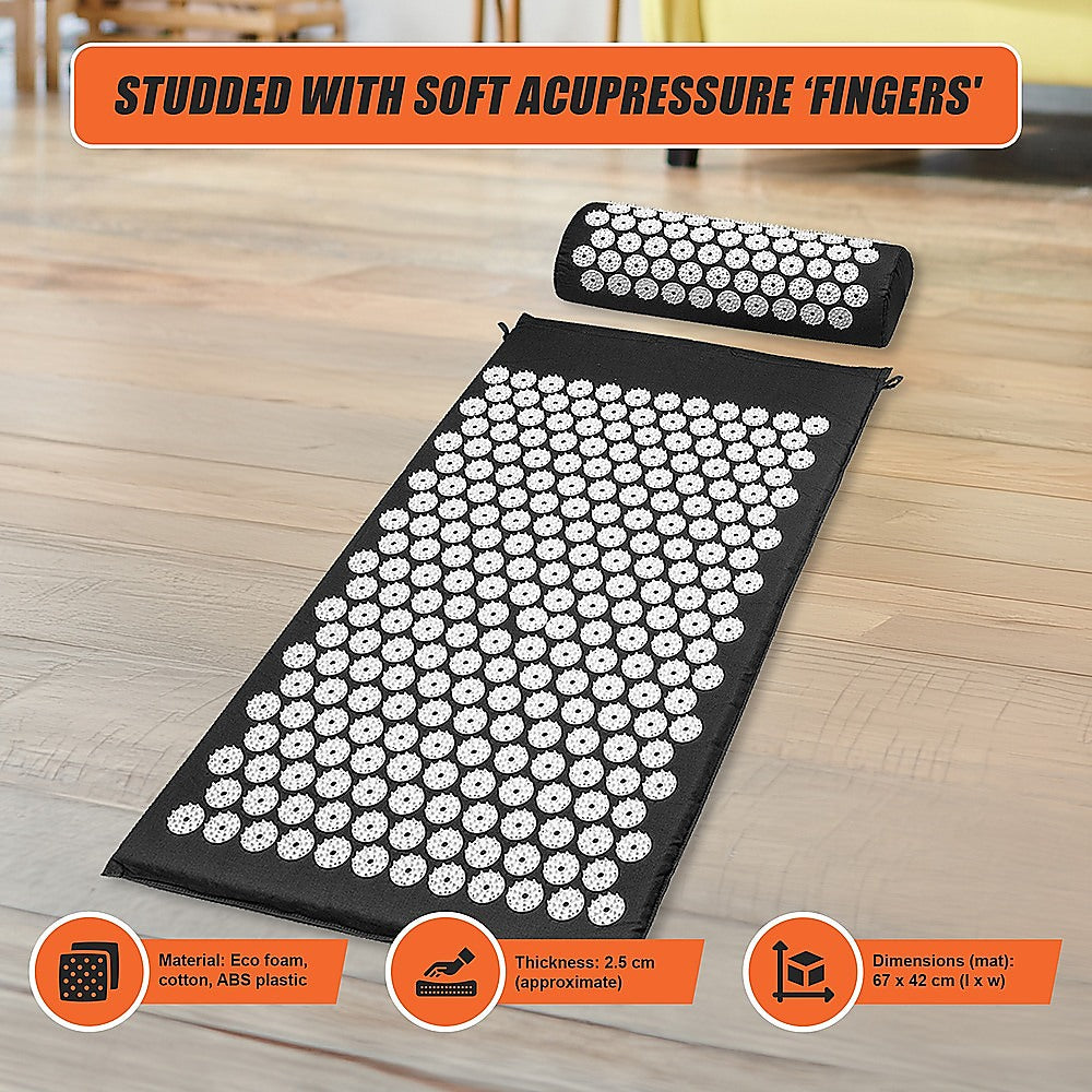 Acupressure Yoga Mat w/Pillow