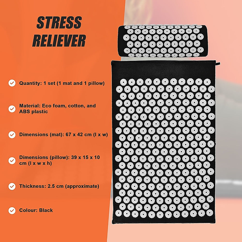 Acupressure Yoga Mat w/Pillow