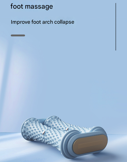Grey Ergonomic Dual Foot Massage Roller