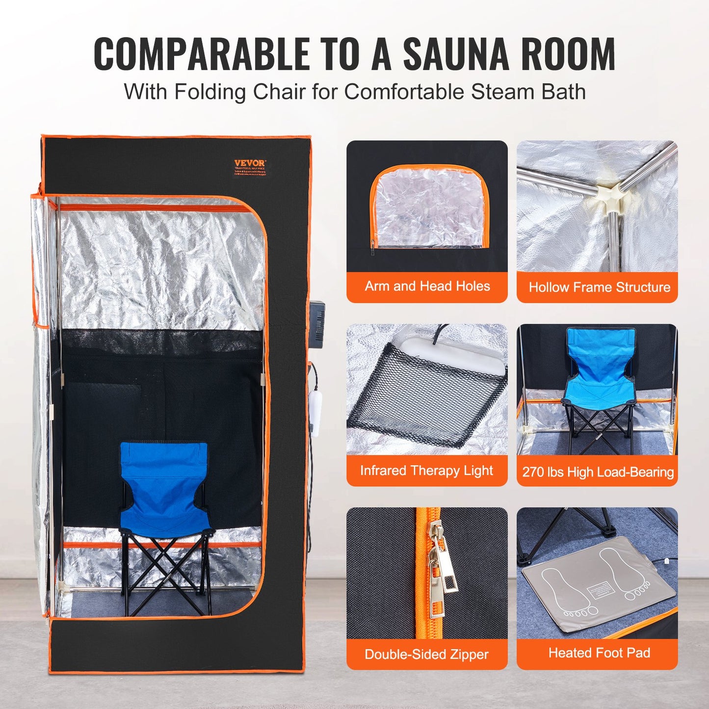 VEVOR Sauna Tent Far Infrared Large