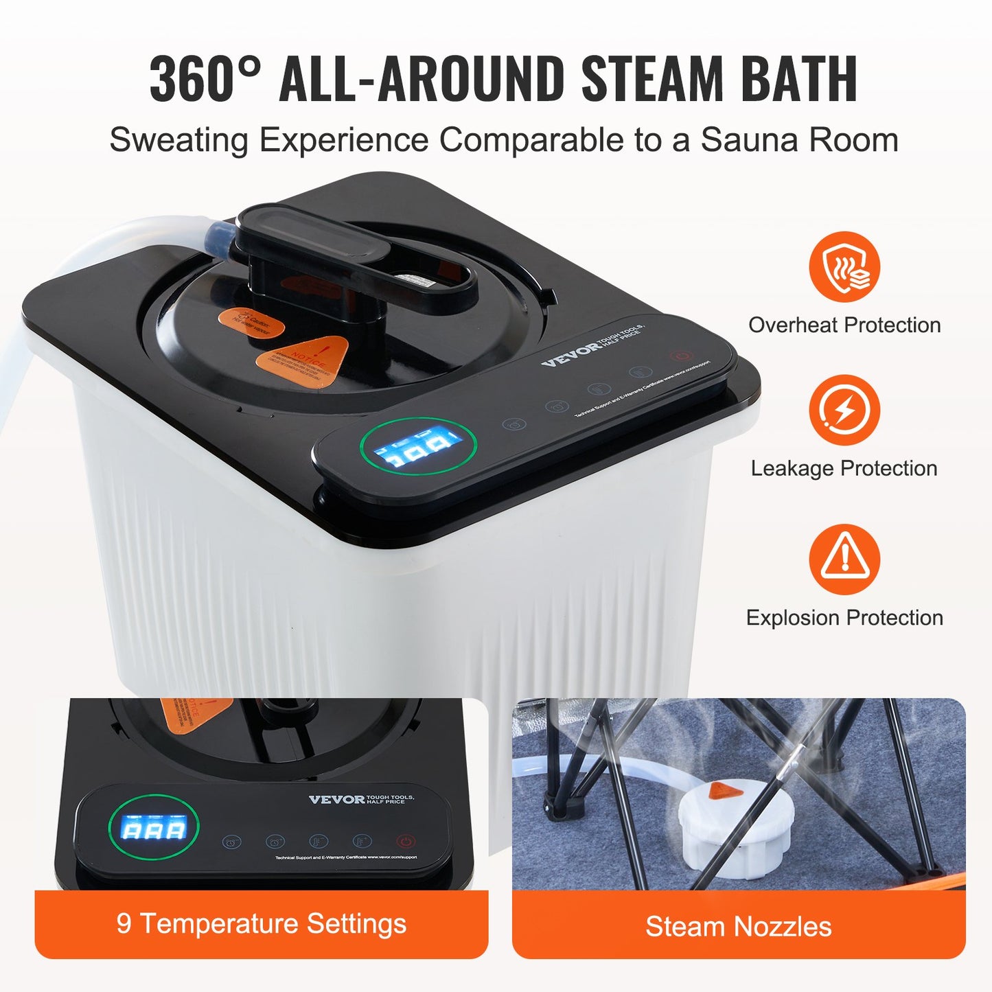 VEVOR Portable Steam Sauna Tent Premium Max