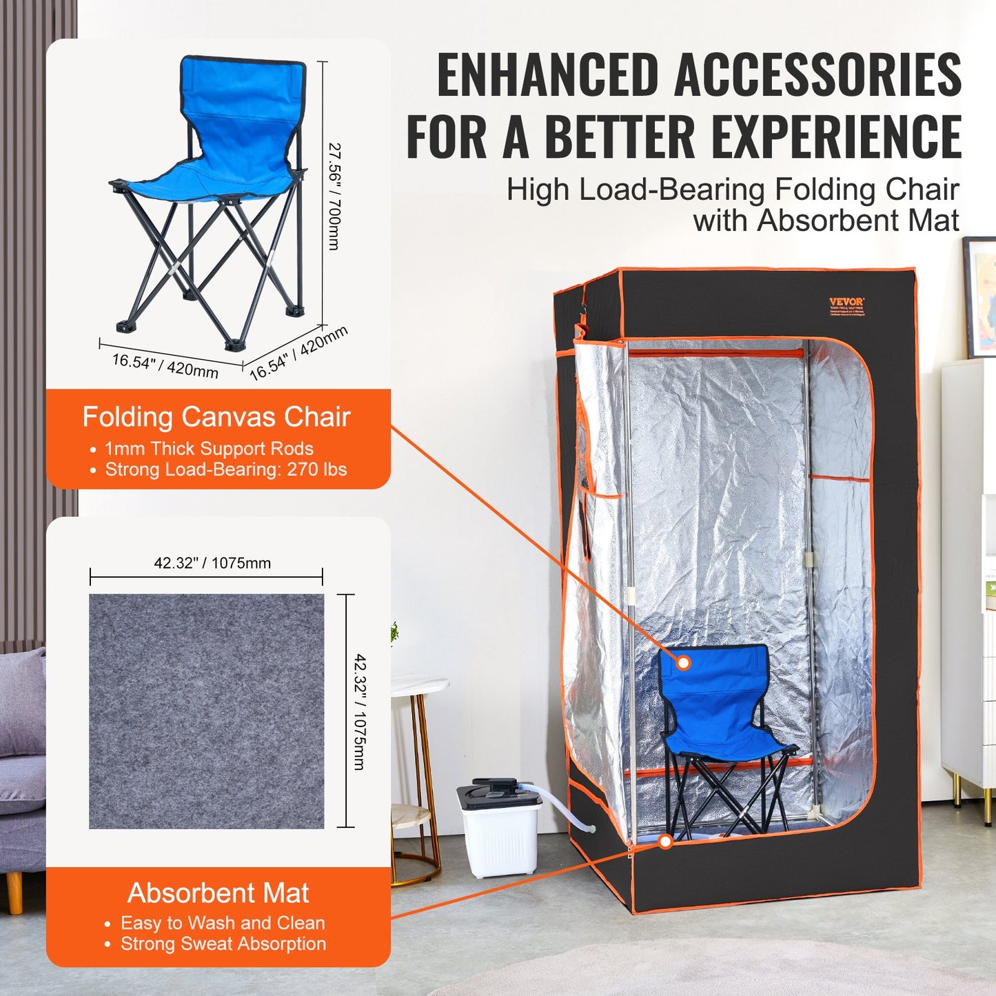 VEVOR Portable Steam Sauna Tent Premium Max